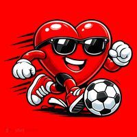 Soccer Heart Drip Sport Love Valentines Day Santa Hat thumb 1