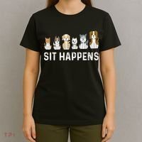 Sit Happens Dog Sitter Pet Sitting Animal Whisperer T-Shirt thumb 4