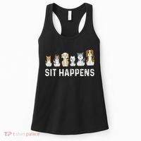 Sit Happens Dog Sitter Pet Sitting Animal Whisperer Women's Tank Top thumb 0