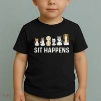 Sit Happens Dog Sitter Pet Sitting Animal Whisperer Toddler T-Shirt thumb 2