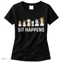 Sit Happens Dog Sitter Pet Sitting Animal Whisperer Women's T-Shirt thumb 0