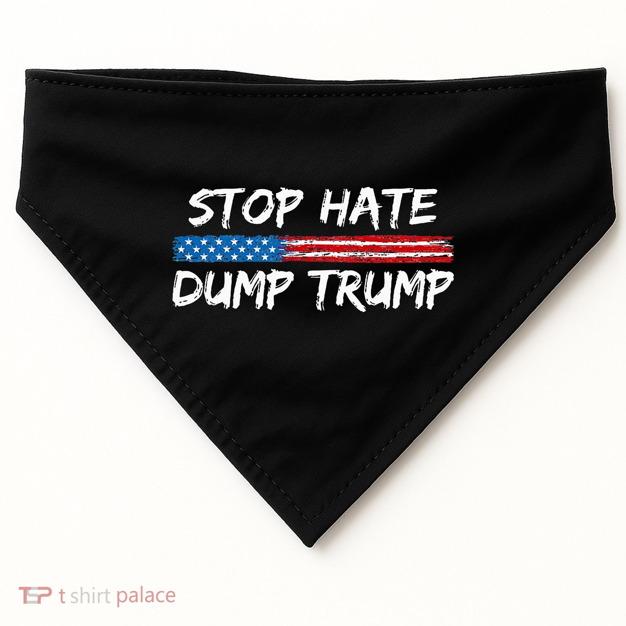 Stop Hate Dump Trump Donald Trump USA-Made Doggie Bandana