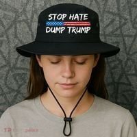 Stop Hate Dump Trump Donald Trump Bucket Hat thumb 3