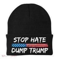 Stop Hate Dump Trump Donald Trump Beanie thumb 0