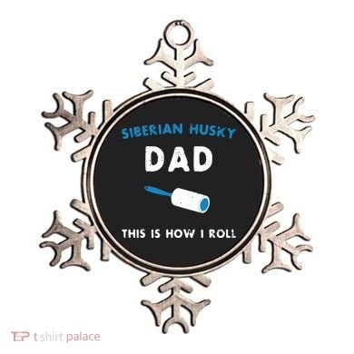 Siberian Husky Dad This Is How I Roll Funny Puppy Dog Gift Ornament
