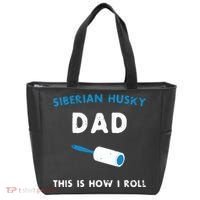 Siberian Husky Dad This Is How I Roll Funny Puppy Dog Gift Tote Bag thumb 0