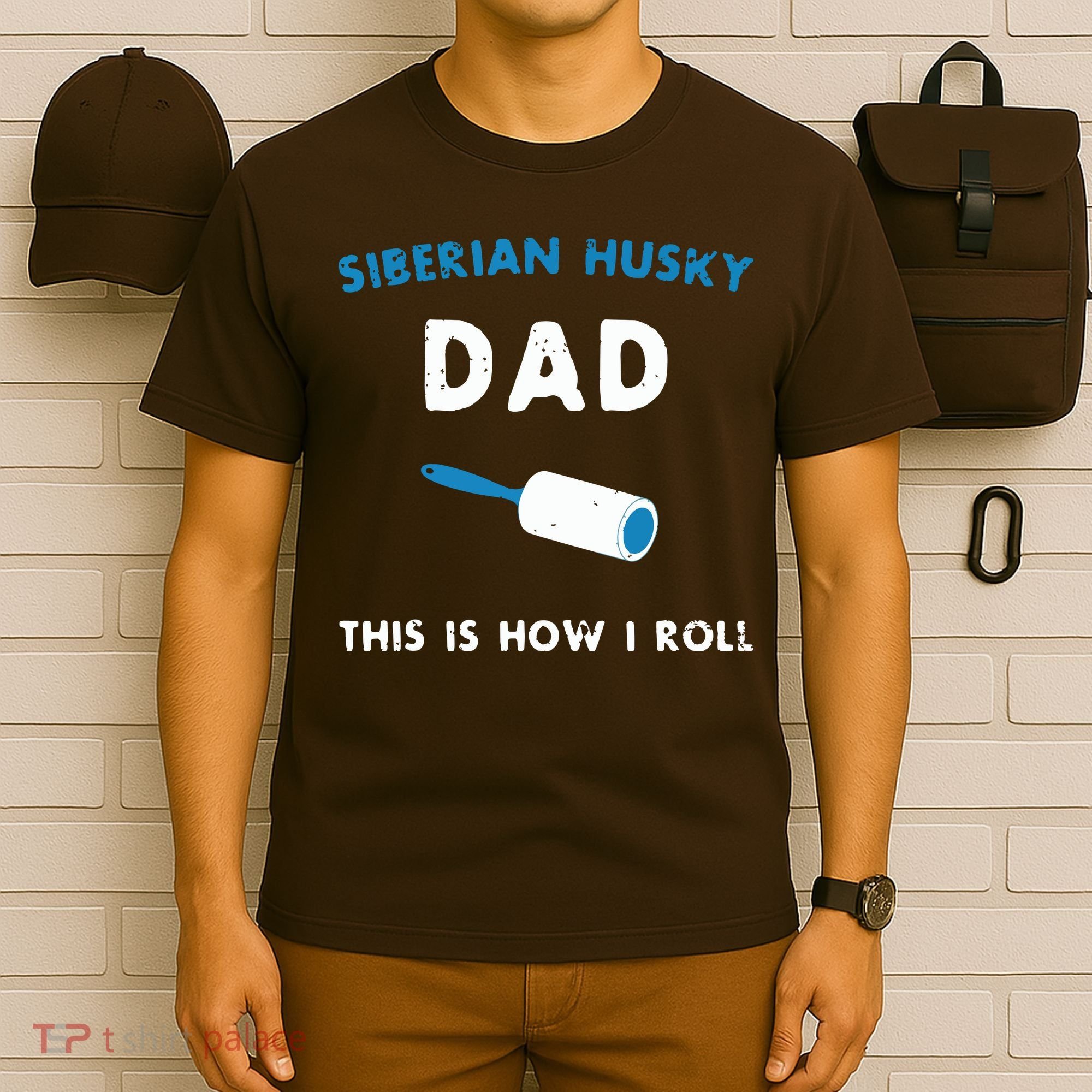 Siberian Husky Dad This Is How I Roll Funny Puppy Dog Gift T-Shirt
