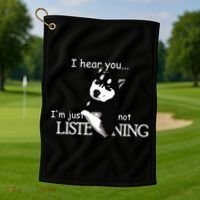 Siberian Husky Dog Husky Dog Lovers Funny Golf Towel thumb 1