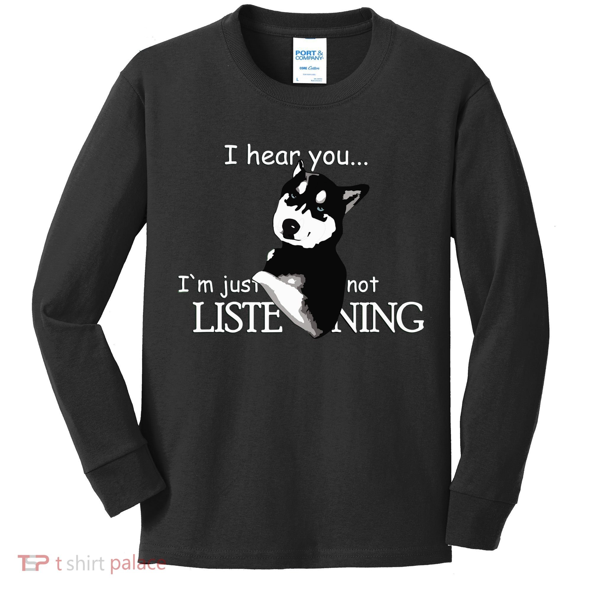 Siberian Husky Dog Husky Dog Lovers Funny Kids Long Sleeve Shirt
