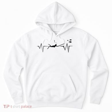 Spearfishing Heartbeat Diving Underwater Spear Fish Hoodie