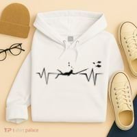 Spearfishing Heartbeat Diving Underwater Spear Fish Hoodie thumb 4