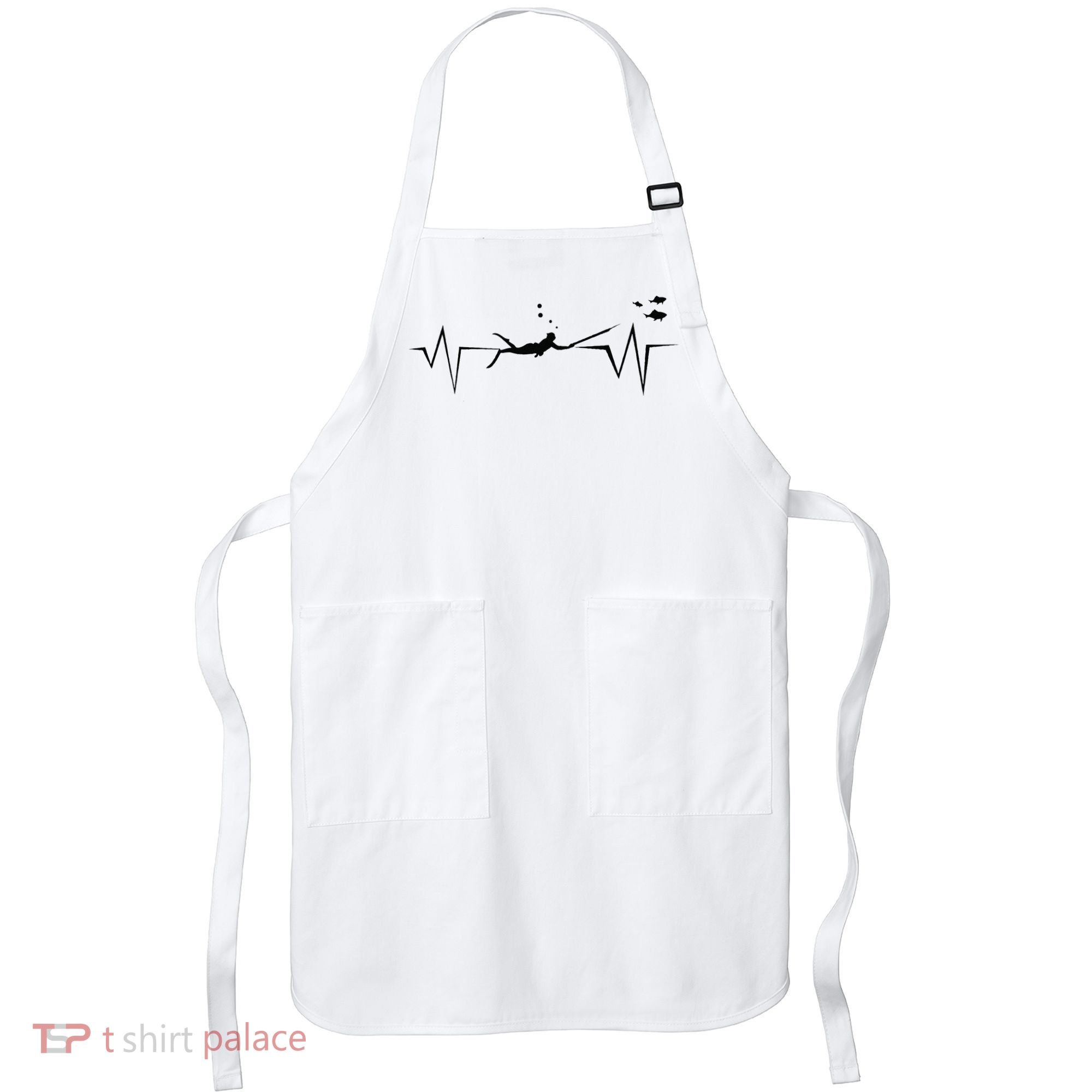 Spearfishing Heartbeat Diving Underwater Spear Fish Apron