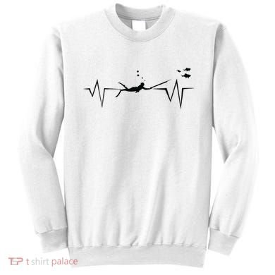 Spearfishing Heartbeat Diving Underwater Spear Fish Sweatshirt