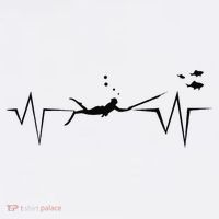 Spearfishing Heartbeat Diving Underwater Spear Fish T-Shirt thumb 7