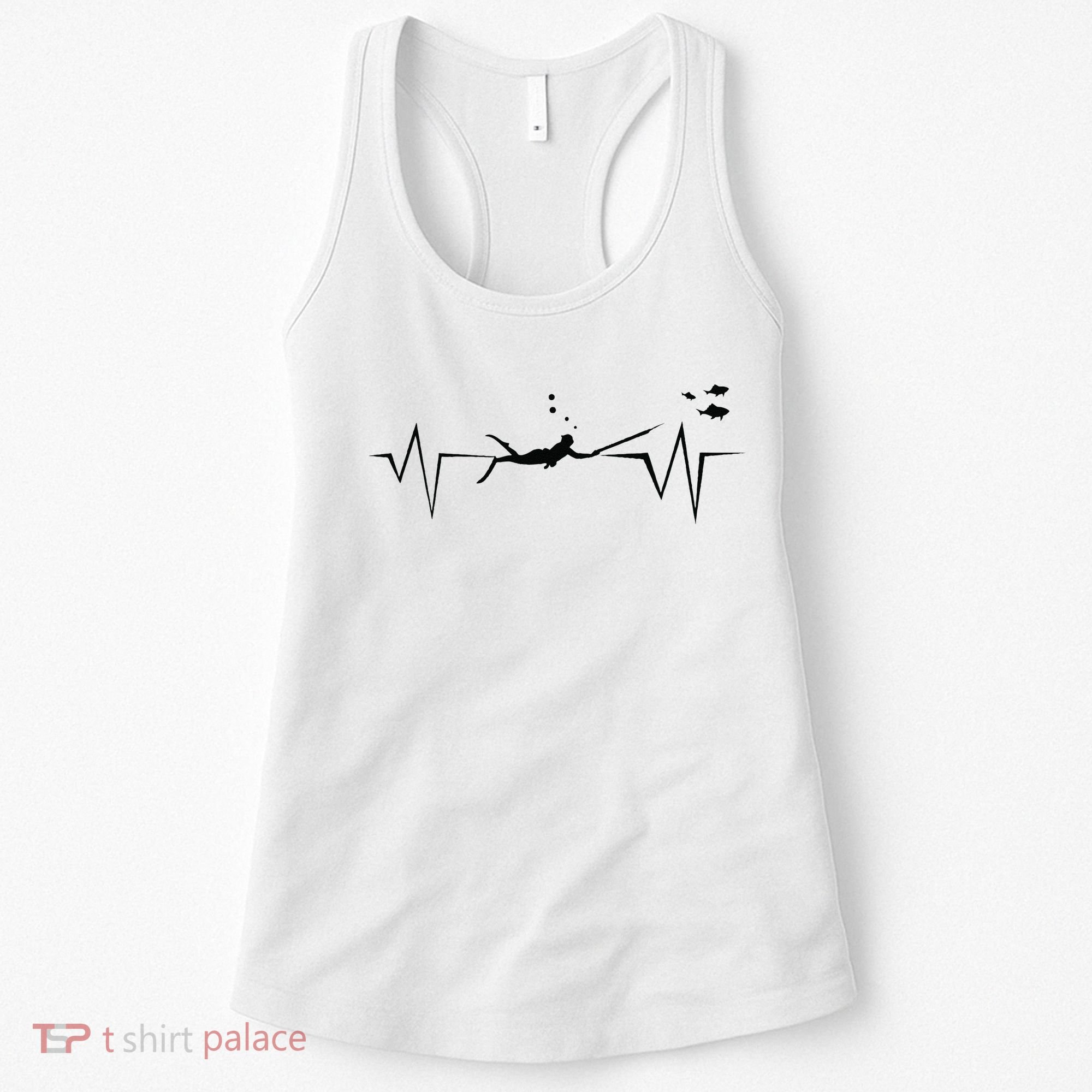Spearfishing Heartbeat Diving Underwater Spear Fish Women's Tank Top