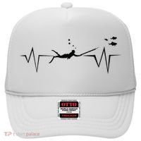 Spearfishing Heartbeat Diving Underwater Spear Fish Hat thumb 0