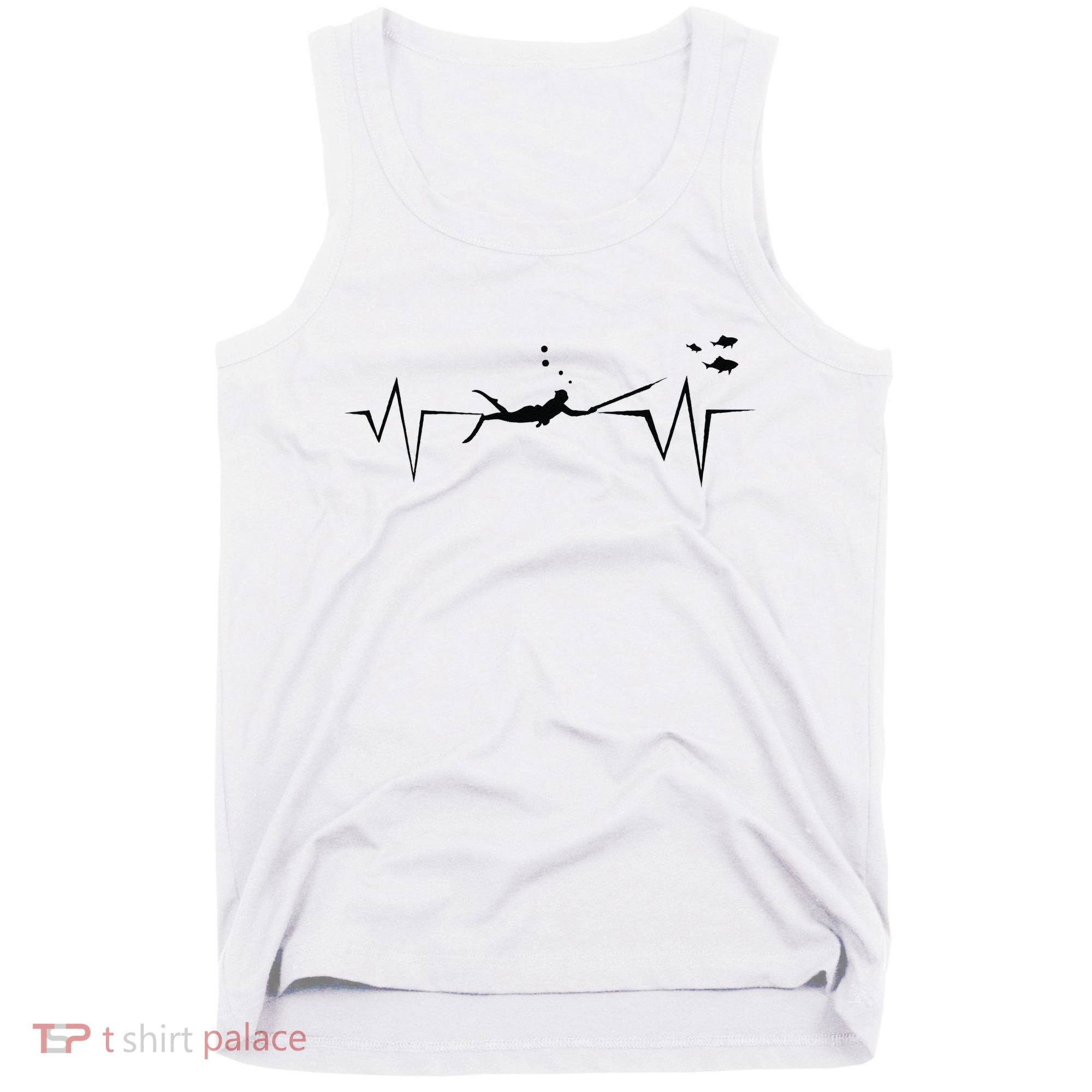 Spearfishing Heartbeat Diving Underwater Spear Fish Tank Top