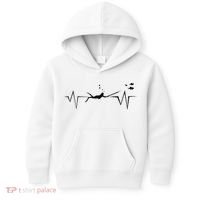 Spearfishing Heartbeat Diving Underwater Spear Fish Kids Hoodie thumb 0