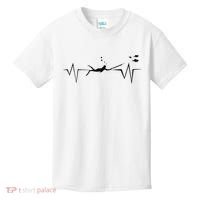 Spearfishing Heartbeat Diving Underwater Spear Fish Kids T-Shirt thumb 0