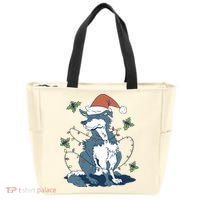 Siberian Husky Dog Christmas Holiday Tote Bag thumb 0
