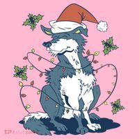 Siberian Husky Dog Christmas Holiday Coaster thumb 2