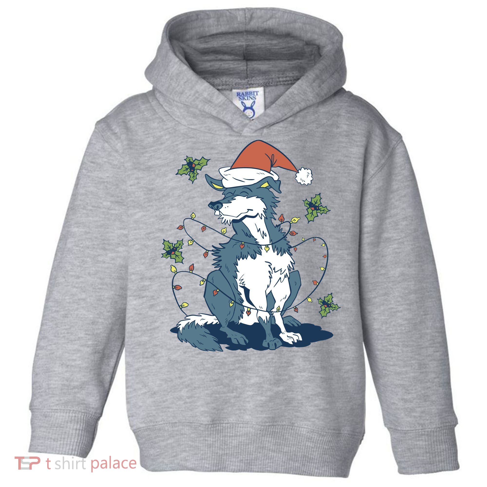 Siberian Husky Dog Christmas Holiday Toddler Hoodie