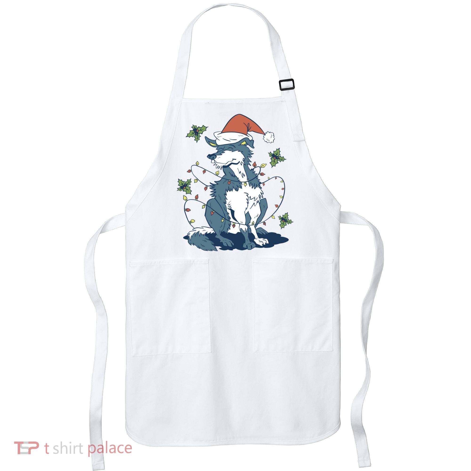 Siberian Husky Dog Christmas Holiday Apron
