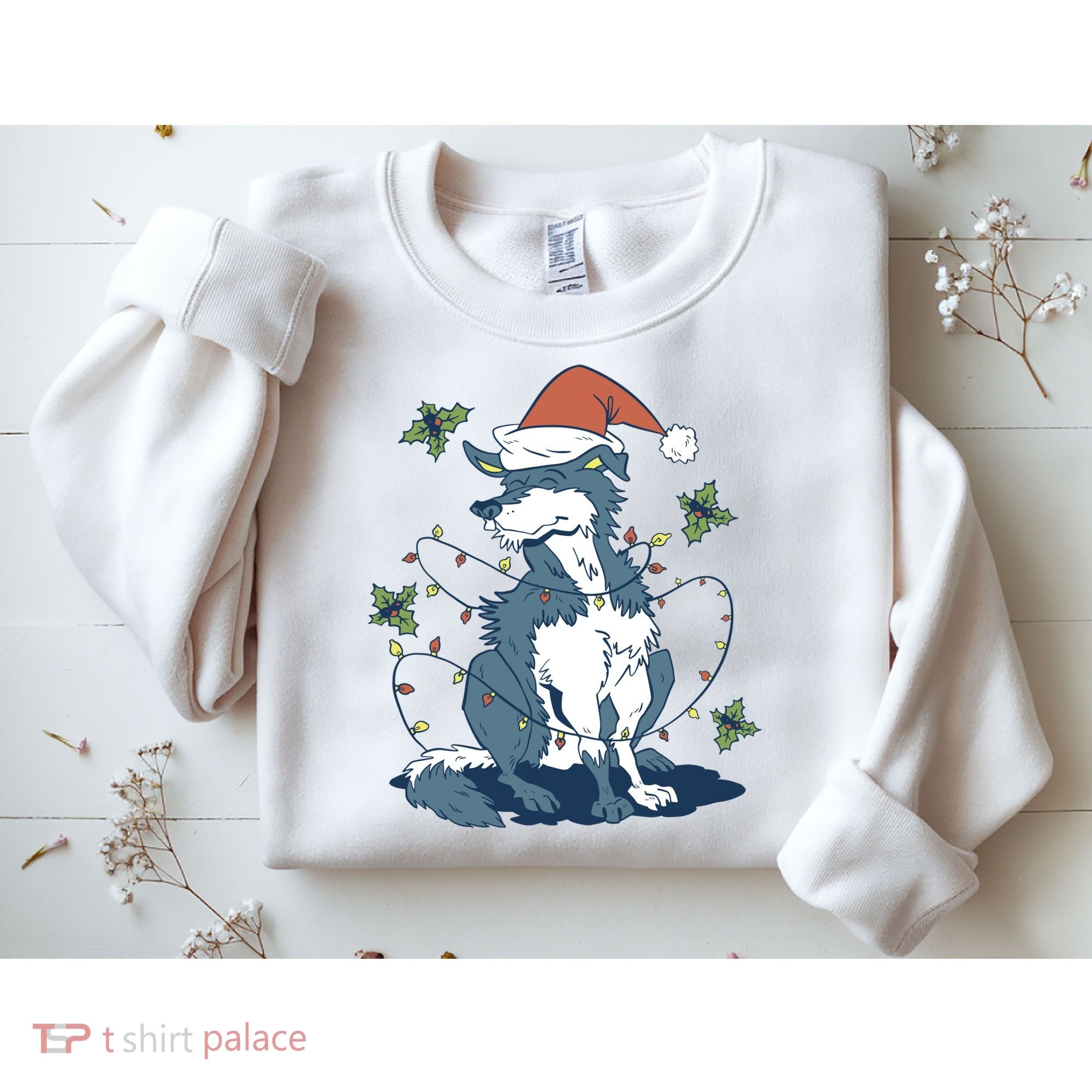 Siberian Husky Dog Christmas Holiday Sweatshirt