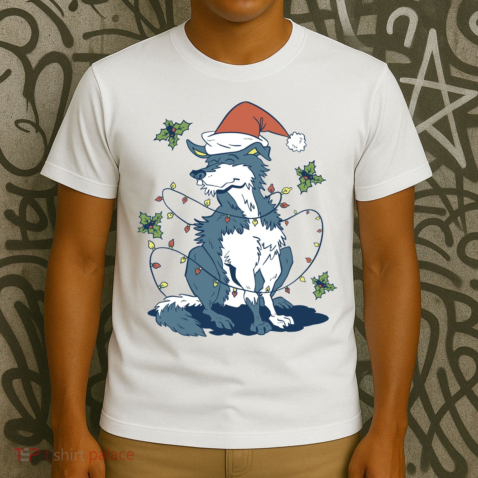 Siberian Husky Dog Christmas Holiday T-Shirt