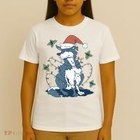 Siberian Husky Dog Christmas Holiday T-Shirt thumb 4