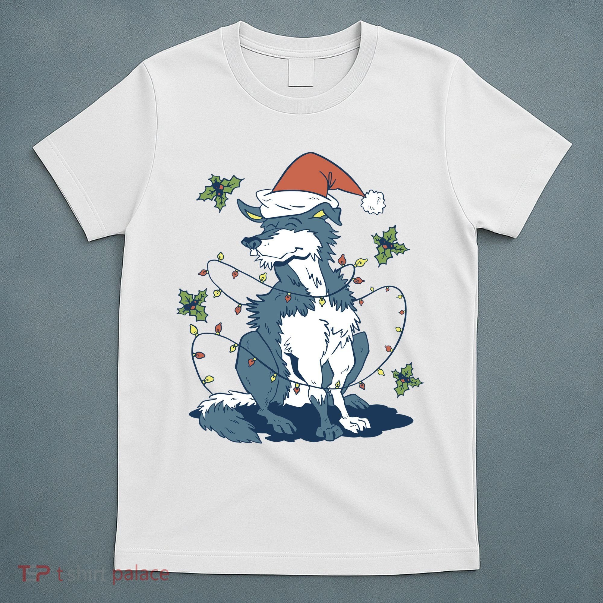 Siberian Husky Dog Christmas Holiday T-Shirt