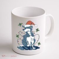 Siberian Husky Dog Christmas Holiday Coffee Mug thumb 1