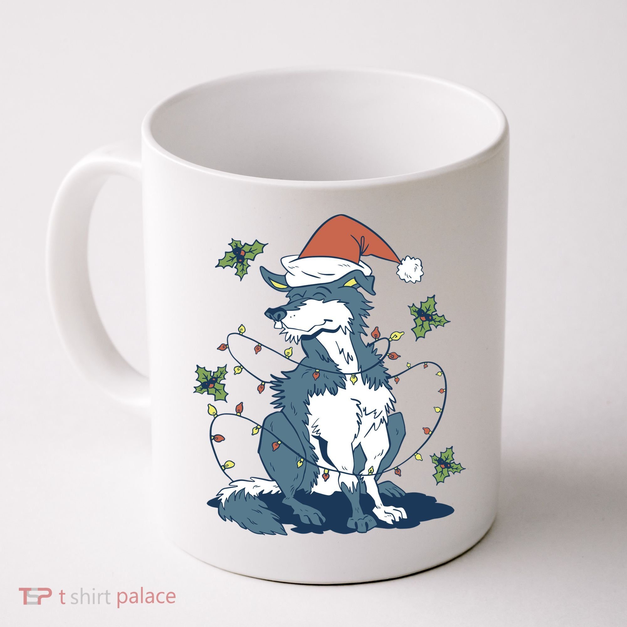 Siberian Husky Dog Christmas Holiday Coffee Mug