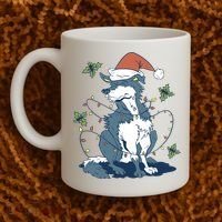 Siberian Husky Dog Christmas Holiday Coffee Mug thumb 2