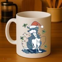 Siberian Husky Dog Christmas Holiday Coffee Mug thumb 4