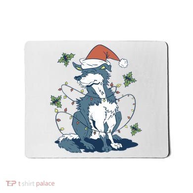 Siberian Husky Dog Christmas Holiday Mousepad
