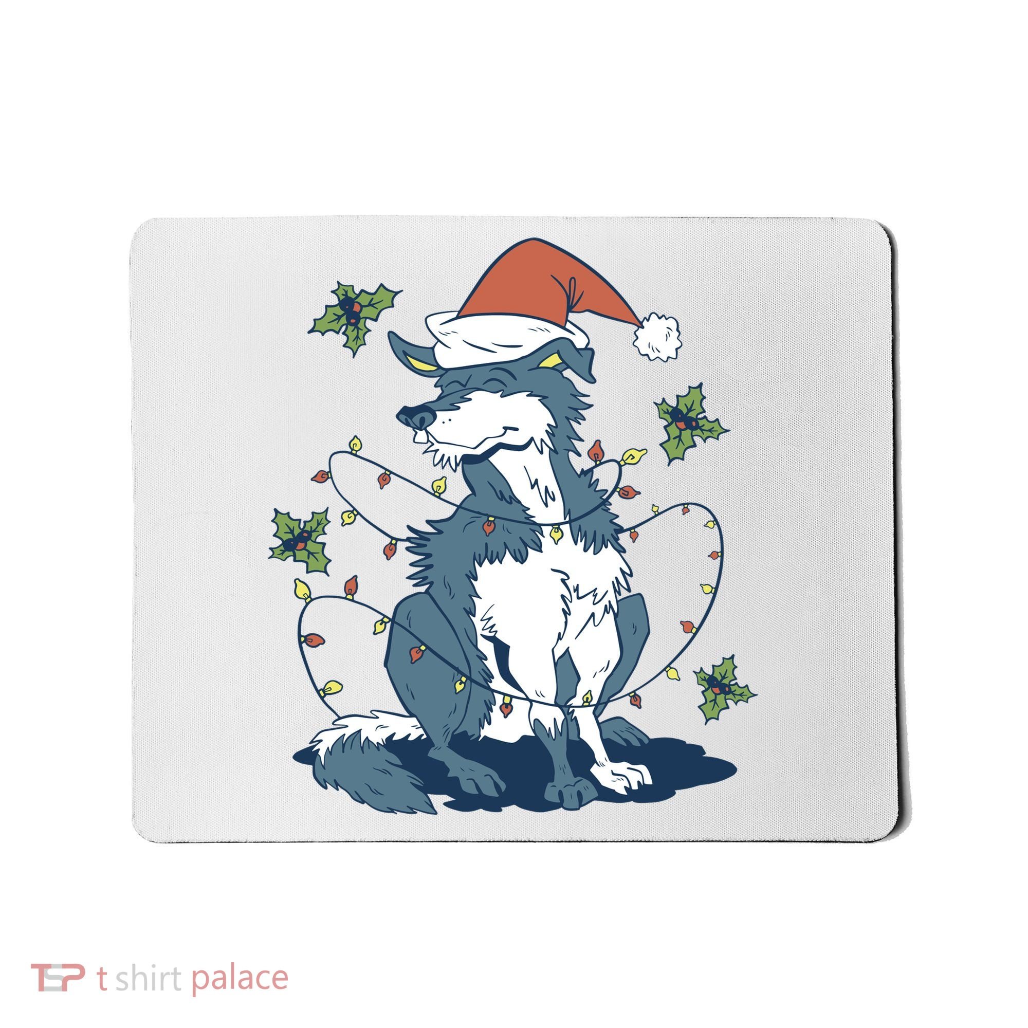 Siberian Husky Dog Christmas Holiday Mousepad