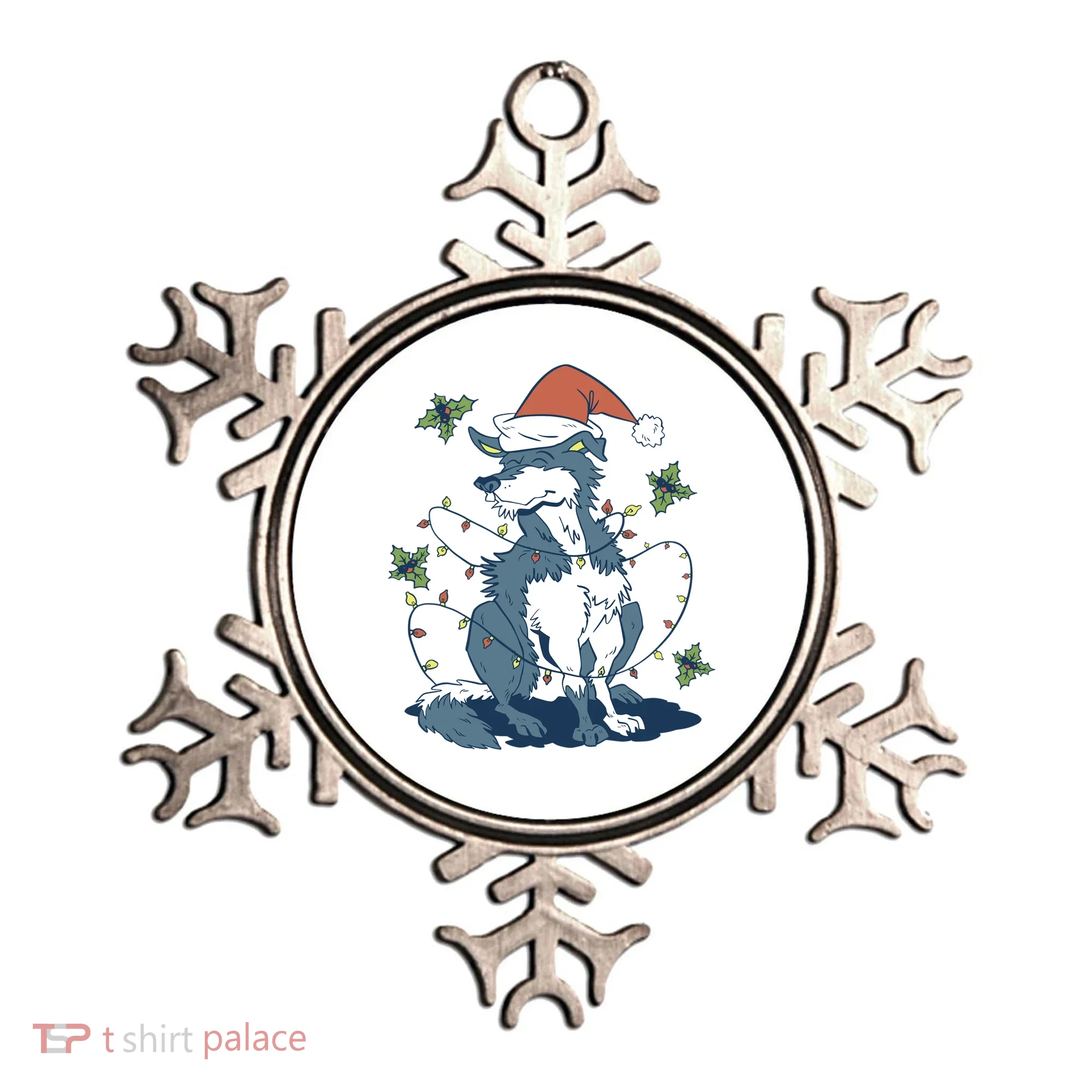 Siberian Husky Dog Christmas Holiday Ornament