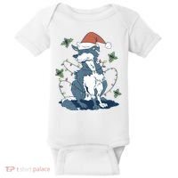 Siberian Husky Dog Christmas Holiday Baby Bodysuit thumb 0