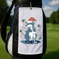 Siberian Husky Dog Christmas Holiday Golf Towel thumb 2