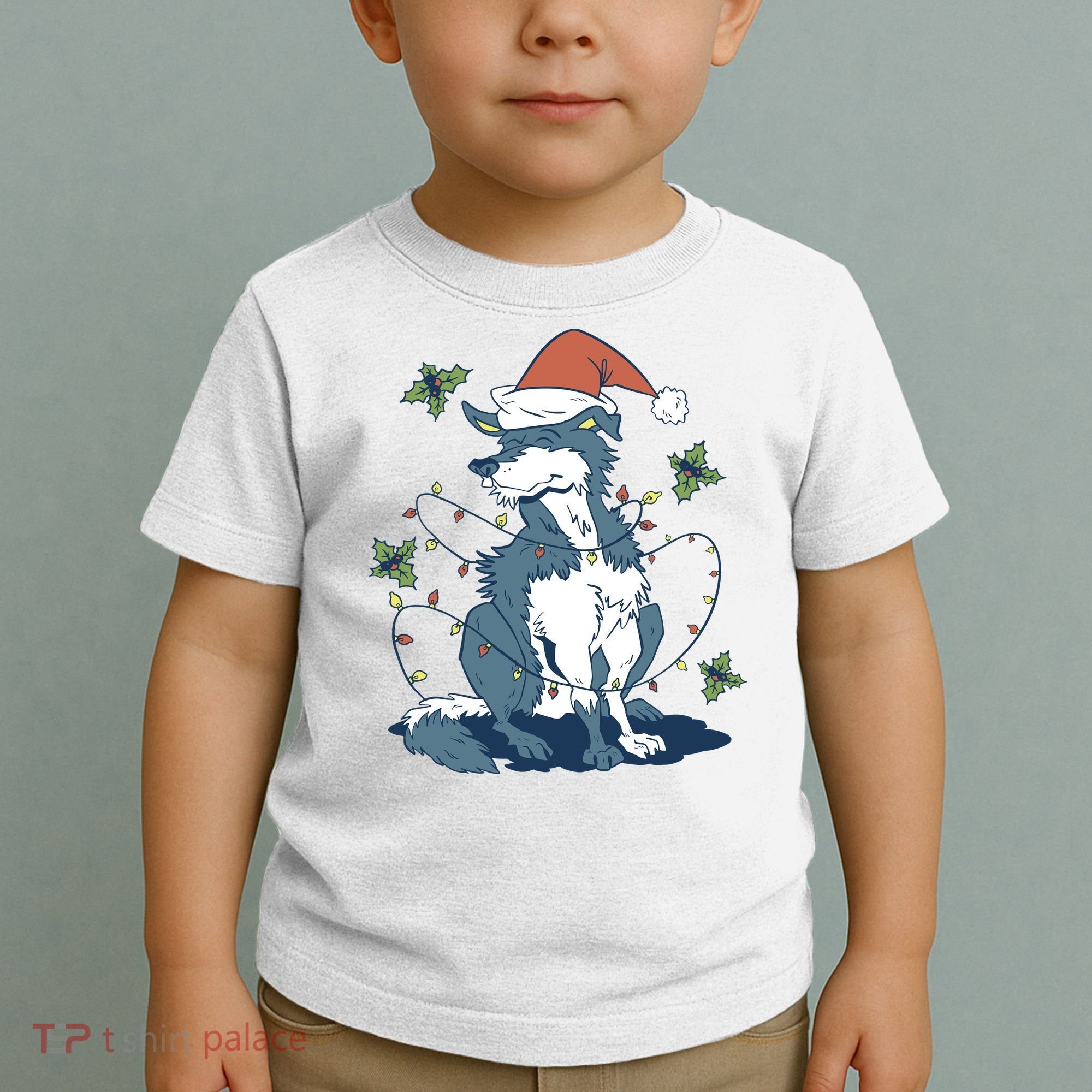 Siberian Husky Dog Christmas Holiday Toddler T-Shirt