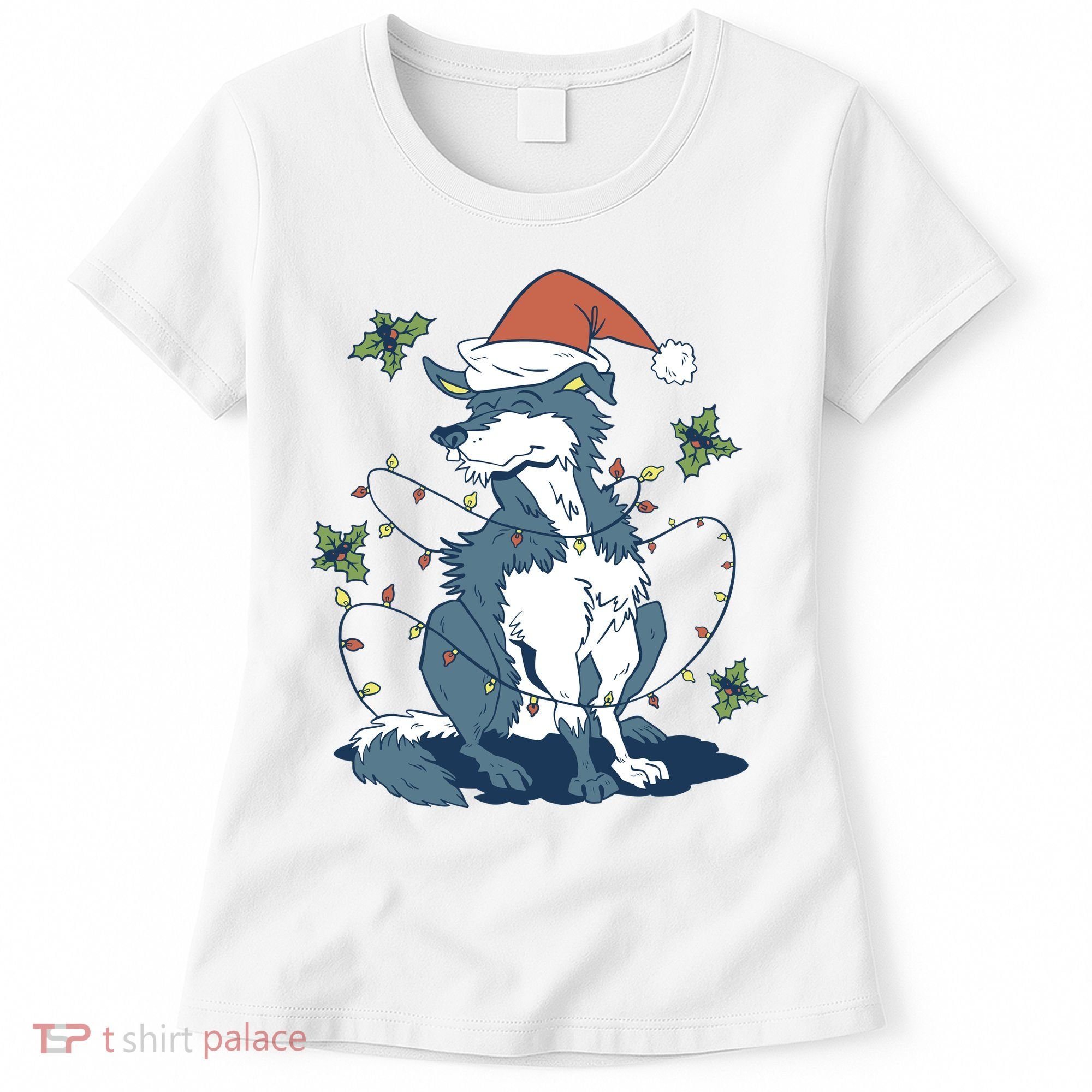 Siberian Husky Dog Christmas Holiday Women's T-Shirt