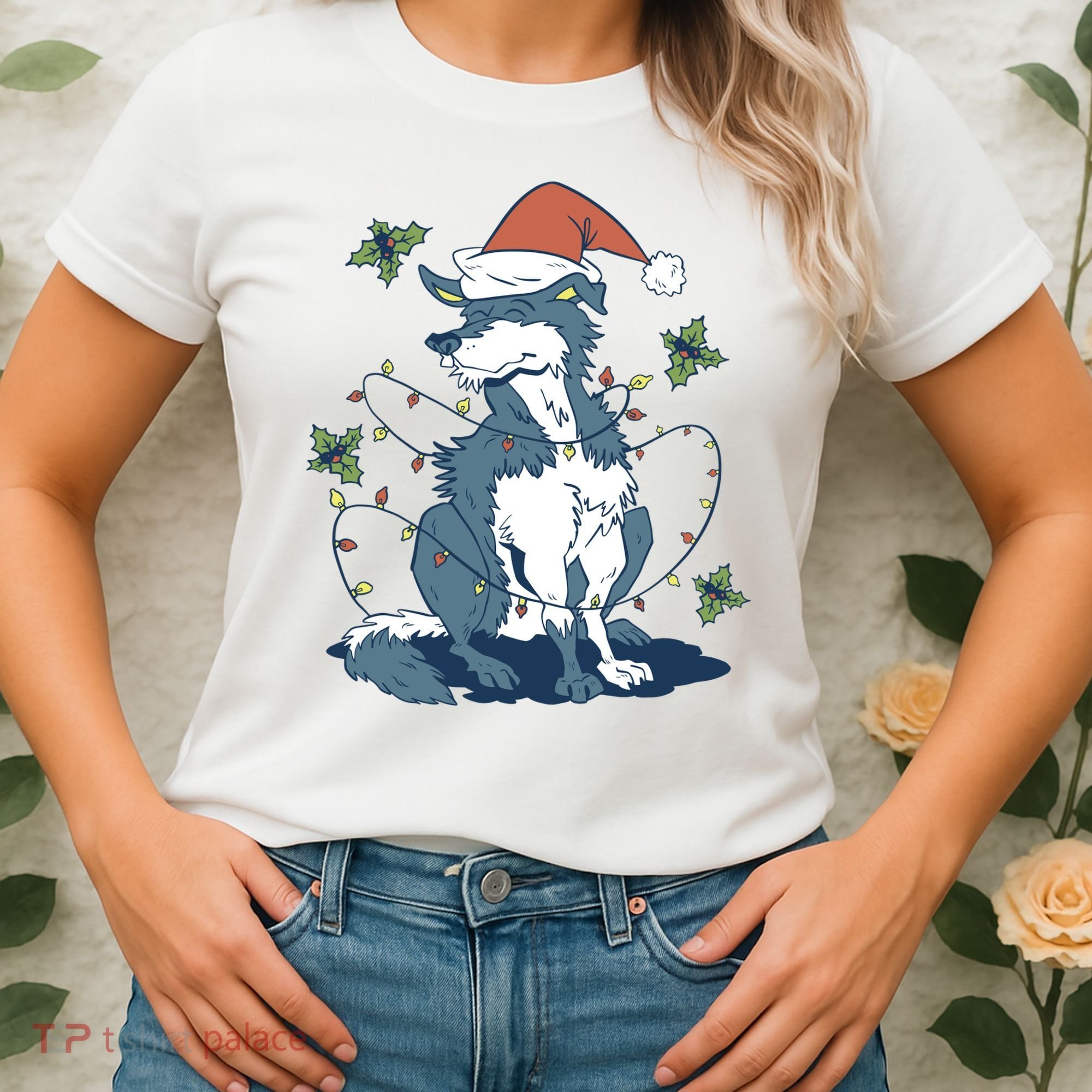 Siberian Husky Dog Christmas Holiday Women's T-Shirt