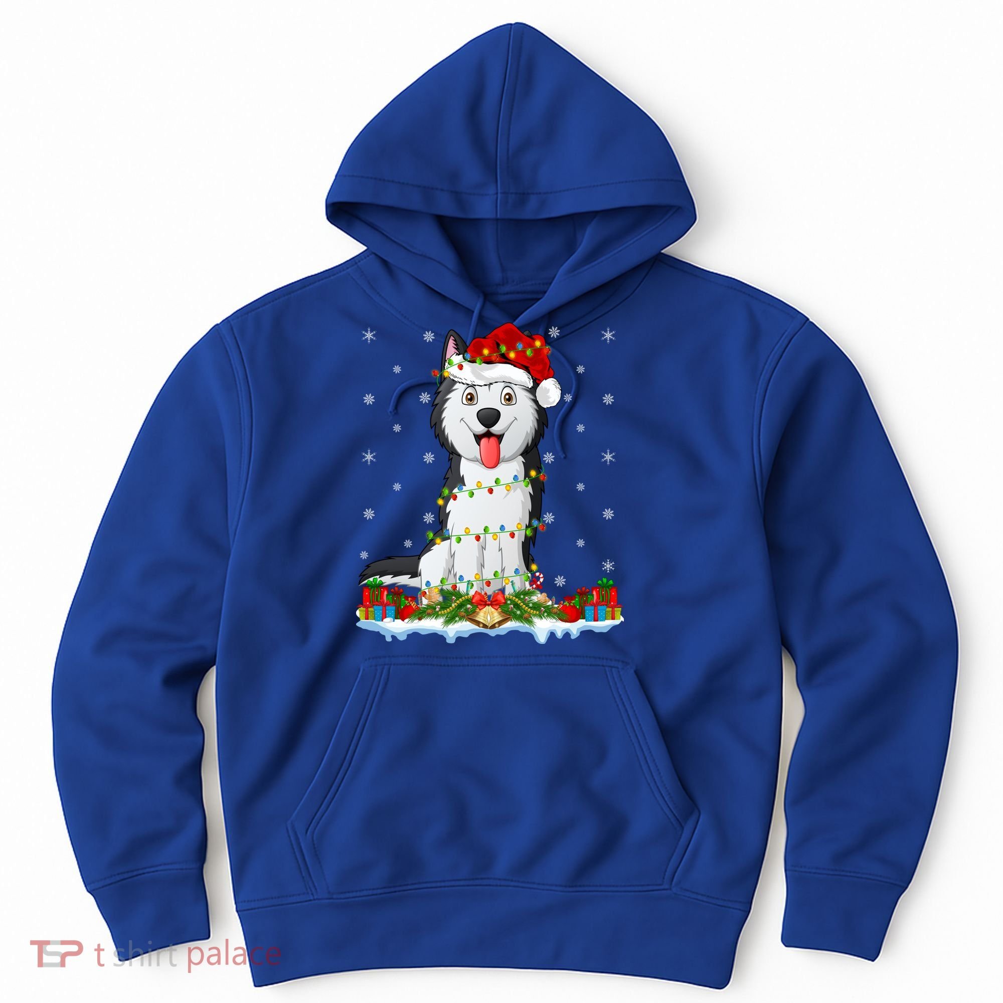 Siberian Husky Dog Xmas Lighting Siberian Husky Christmas Cute Gift Hoodie