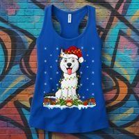 Siberian Husky Dog Xmas Lighting Siberian Husky Christmas Cute Gift Women's Tank Top thumb 3