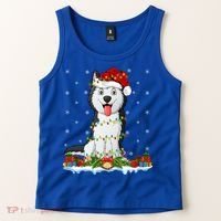Siberian Husky Dog Xmas Lighting Siberian Husky Christmas Cute Gift Tank Top thumb 2