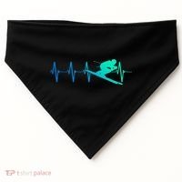 Ski Heartbeat Downhill Skiing Skier Gift Ski Bum Funny Gift USA-Made Doggie Bandana thumb 0
