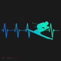 Ski Heartbeat Downhill Skiing Skier Gift Ski Bum Funny Gift Bucket Hat thumb 4