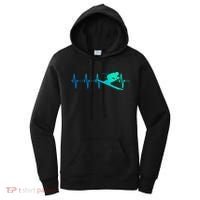 Ski Heartbeat Downhill Skiing Skier Gift Ski Bum Funny Gift Women's Hoodie thumb 0