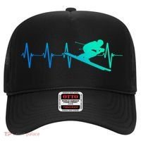 Ski Heartbeat Downhill Skiing Skier Gift Ski Bum Funny Gift Hat thumb 0